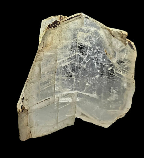 Clear Quartz Crystal Specimen with Visible Inclusions and Natural Matrix