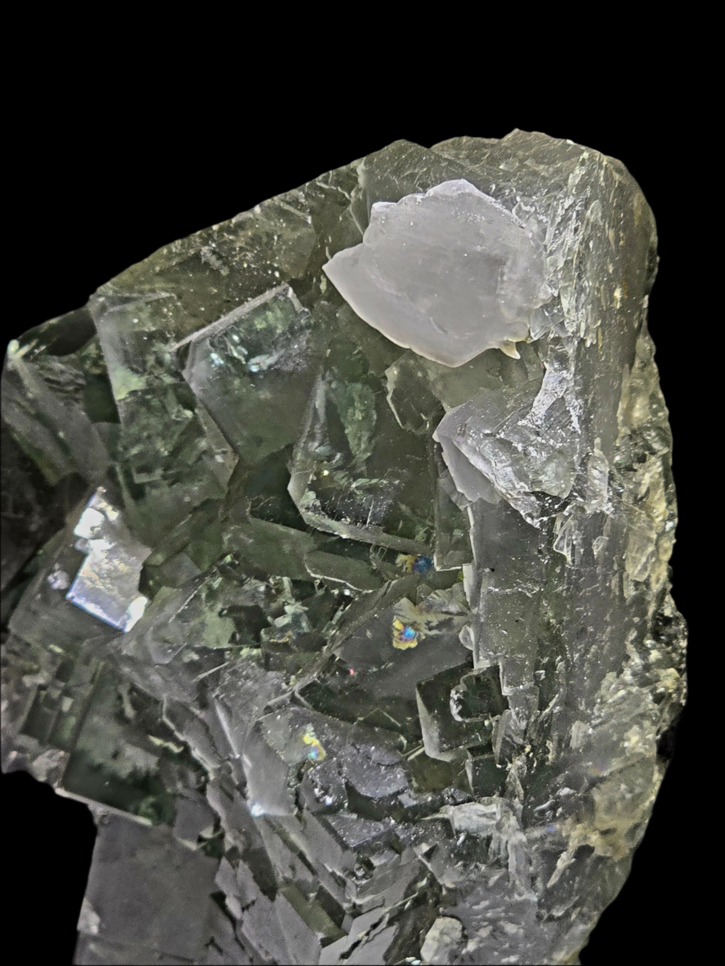 FLUORITE with CALCITE (LARGE CABINET)