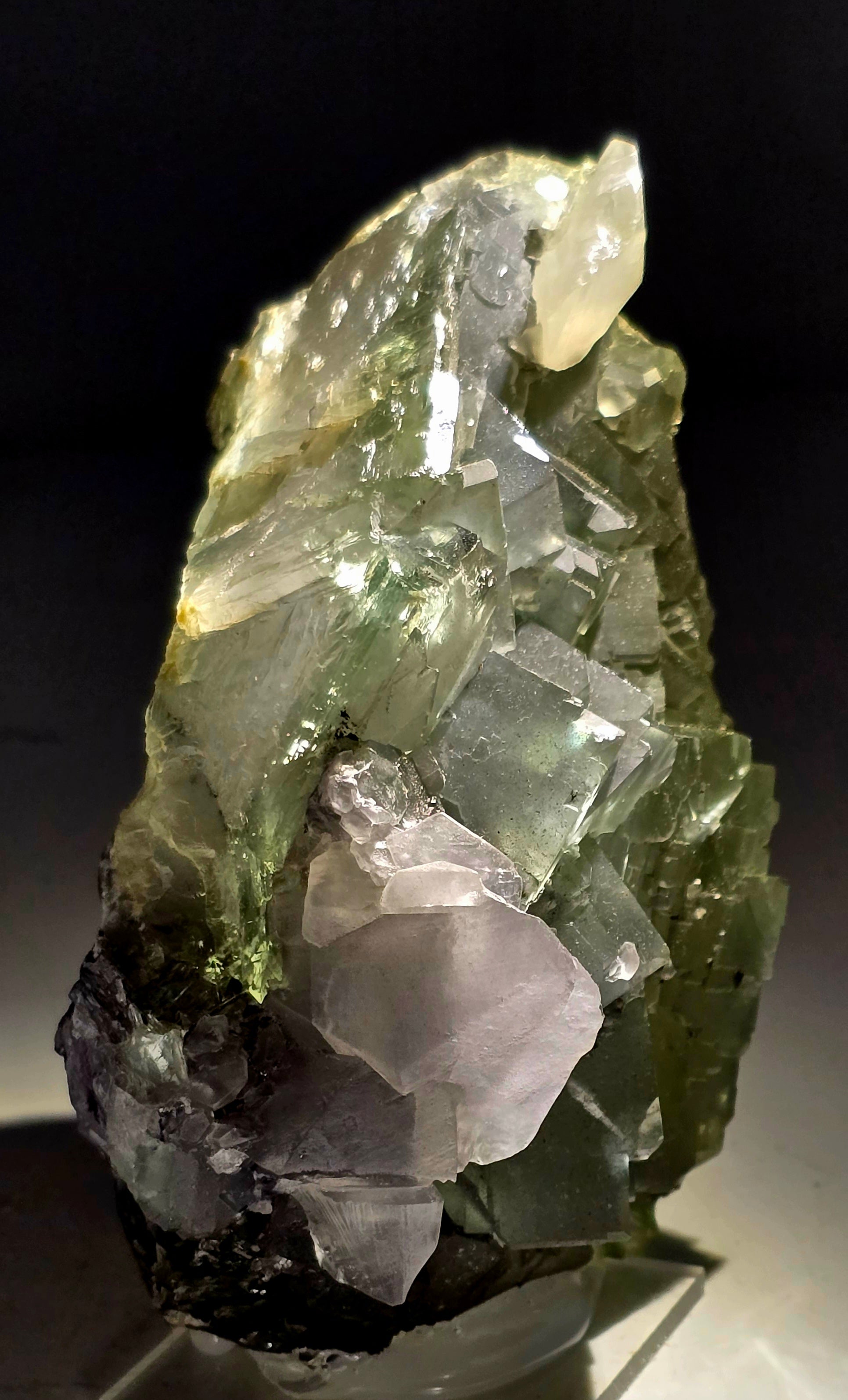FLUORITE with CALCITE (LARGE CABINET)