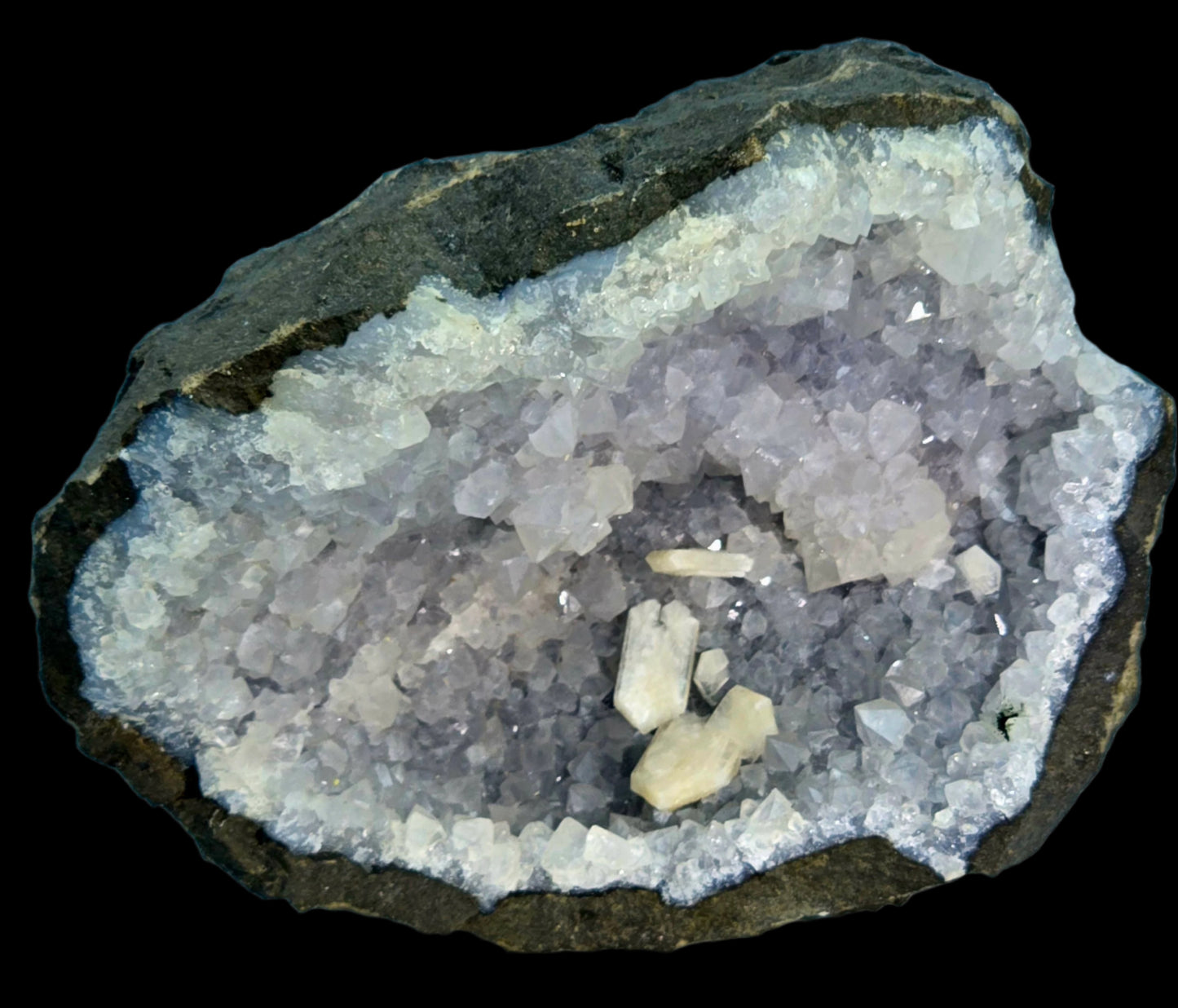 TRIDYMITE on QUARTZ  (large cabinet)