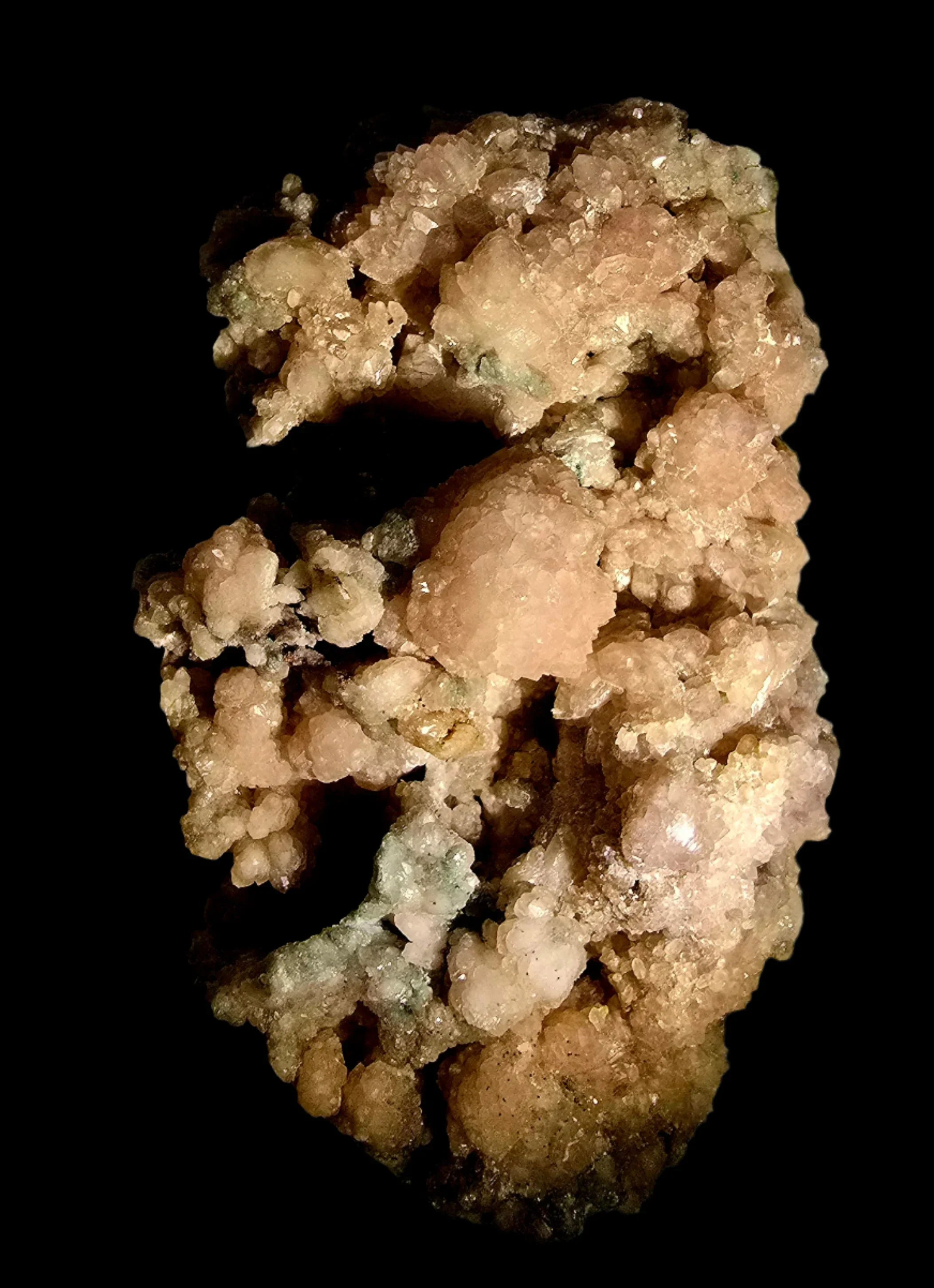 Heulandite crystal cluster from India, earthy tones, mineral specimen for collectors