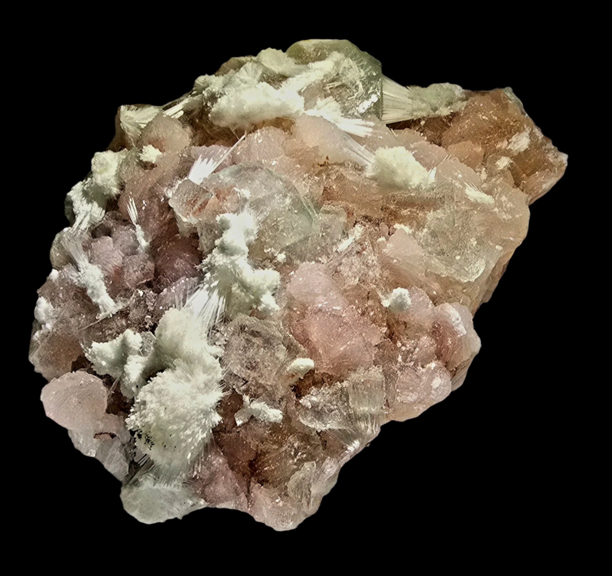 APOPHILLITE with STILBITE and NATROLITE (large cabinet)