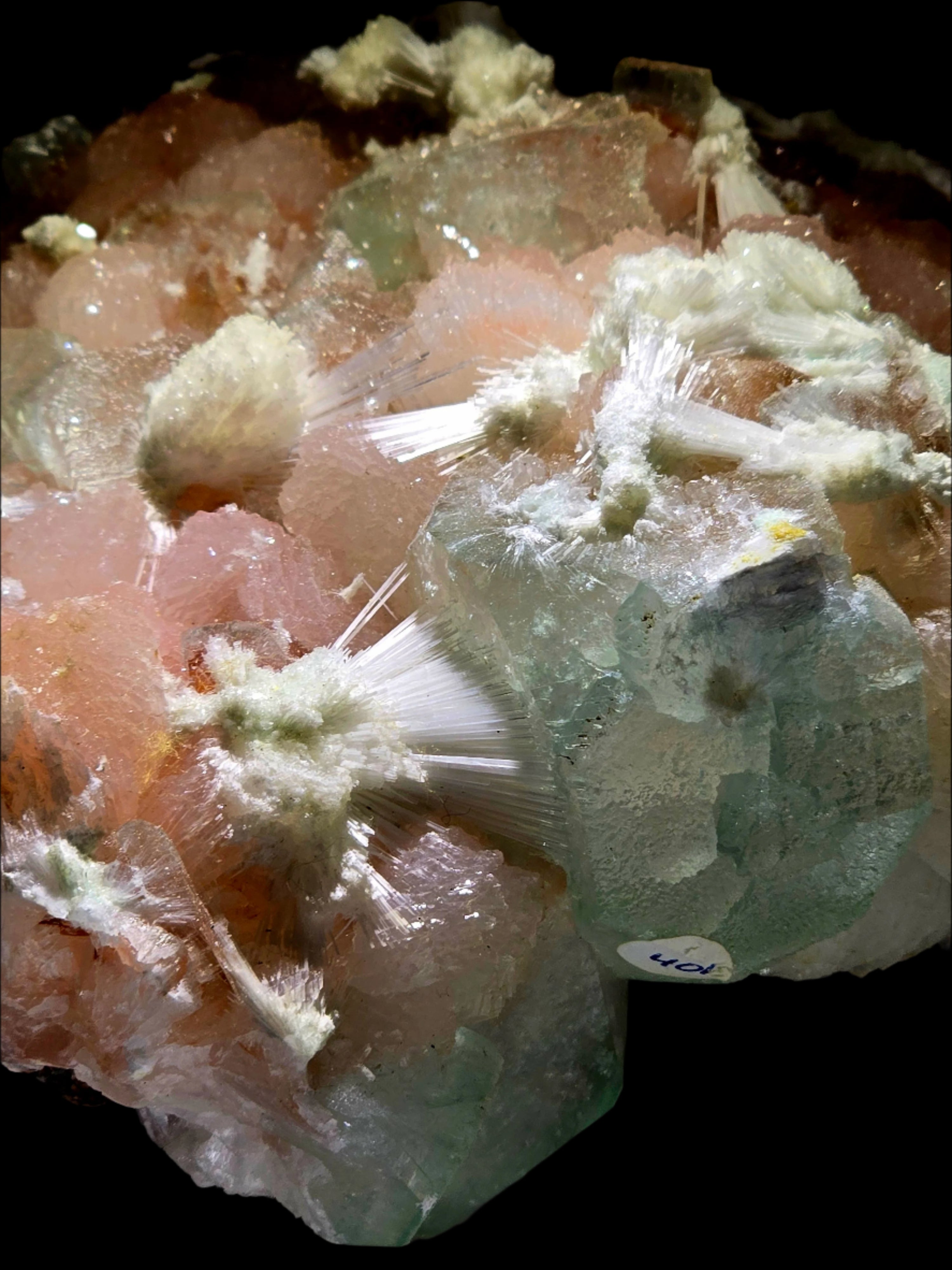 APOPHILLITE with STILBITE and NATROLITE (large cabinet)