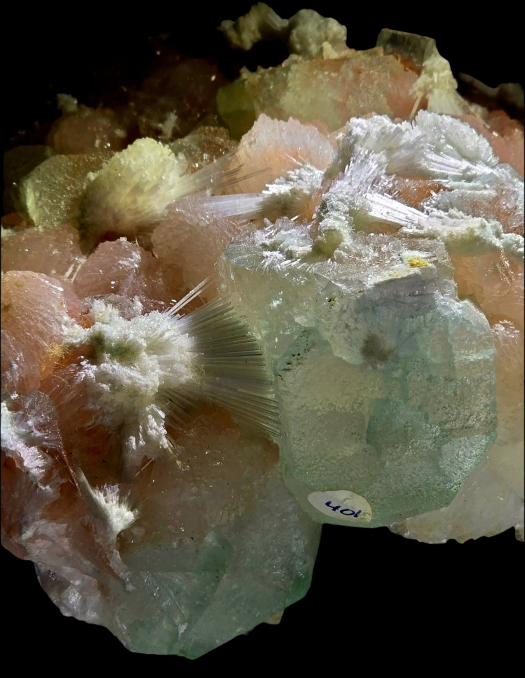APOPHILLITE with STILBITE and NATROLITE (large cabinet)
