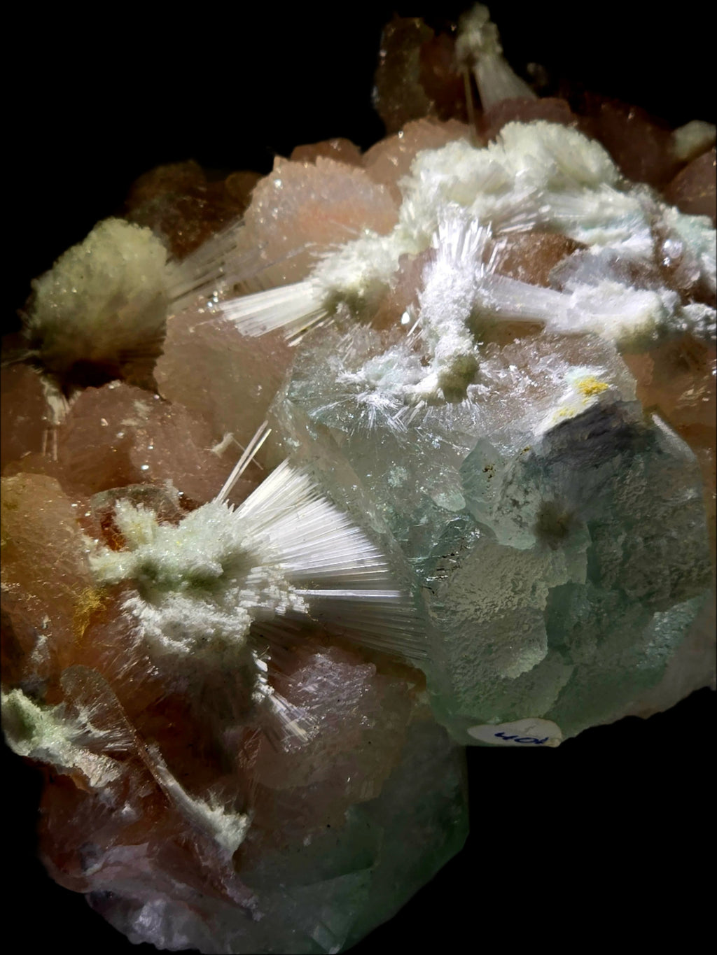APOPHILLITE with STILBITE and NATROLITE (large cabinet)