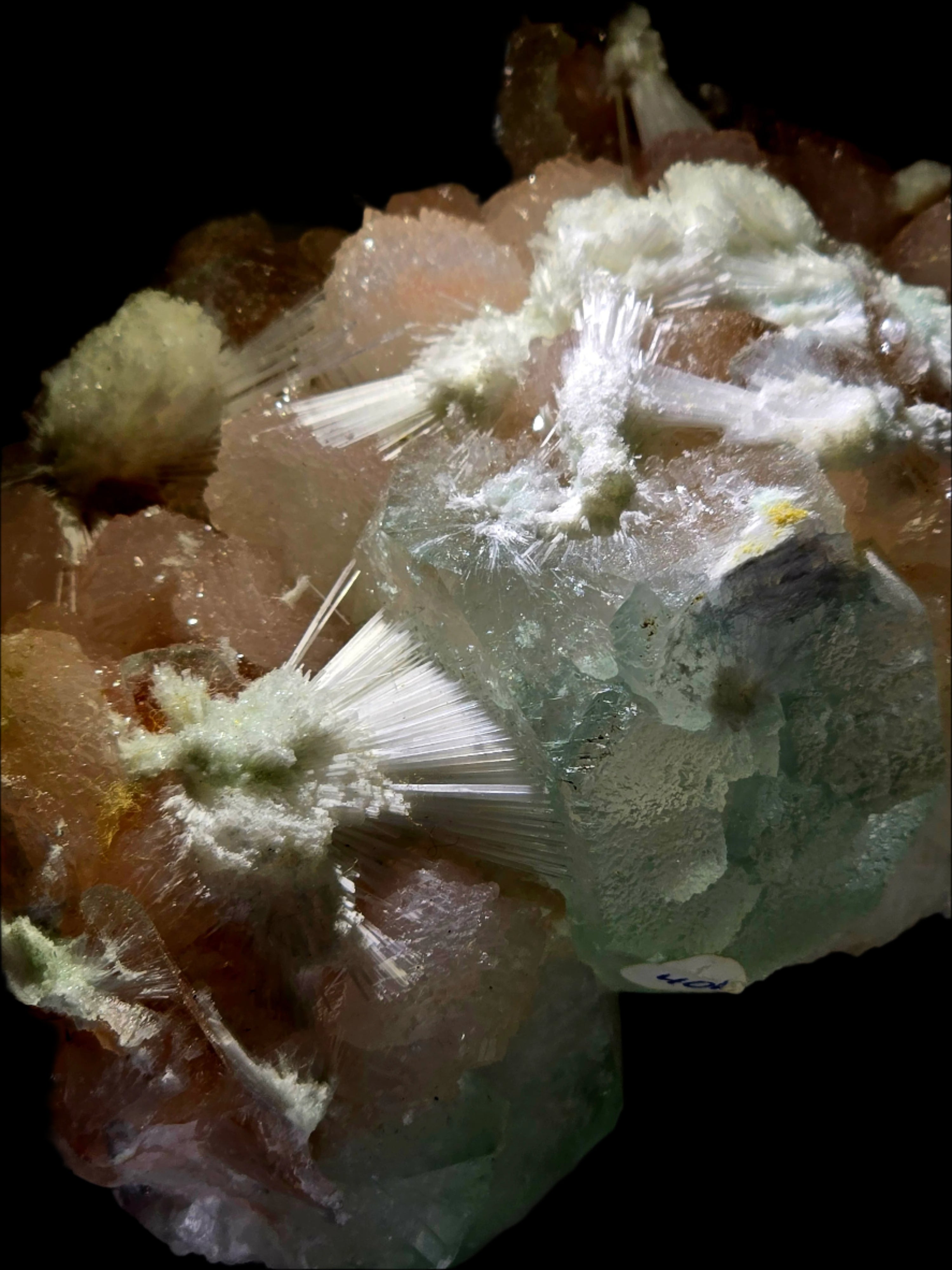 APOPHILLITE with STILBITE and NATROLITE (large cabinet)