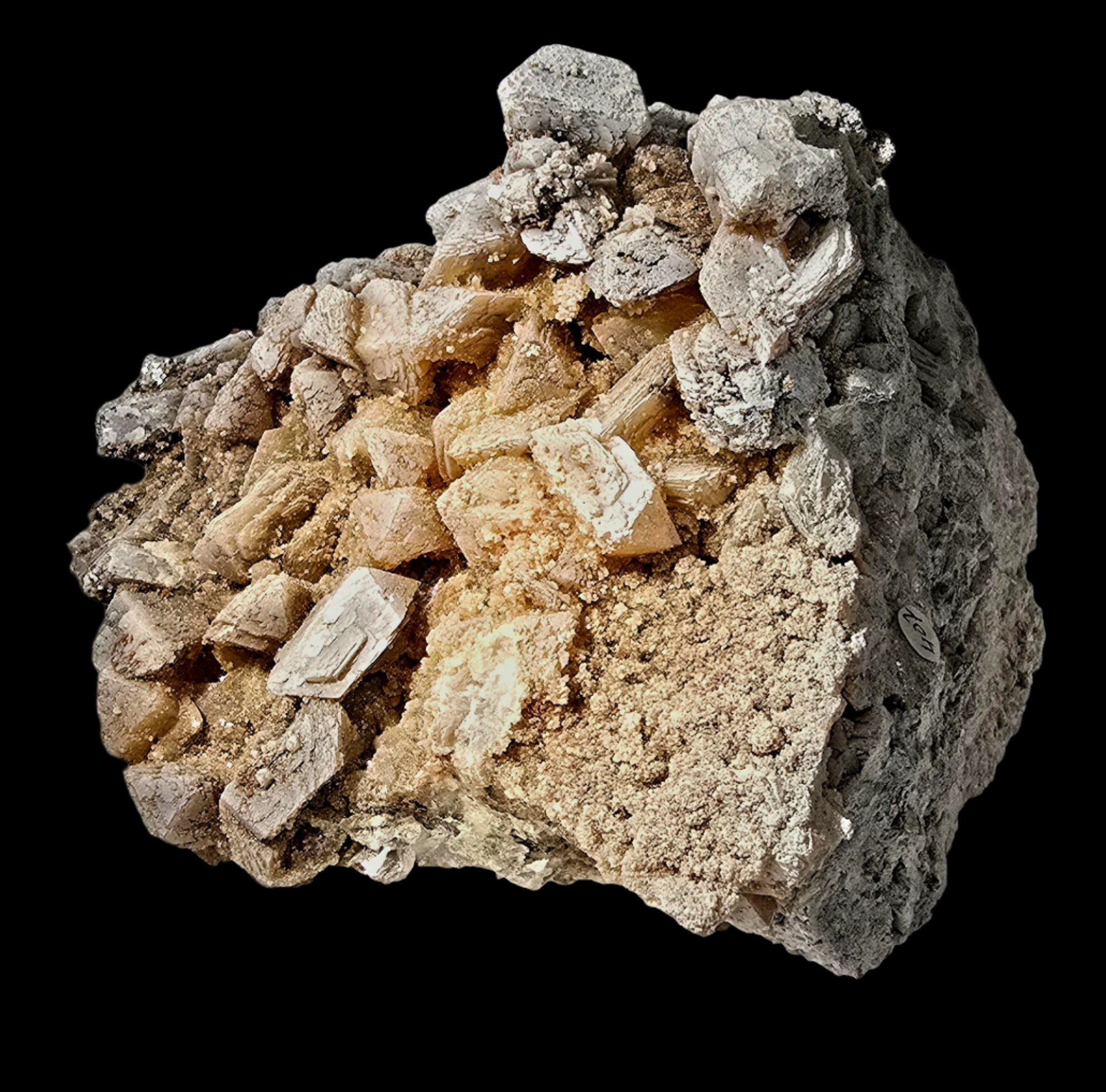 COLEMANITE (UNUSUAL MASSIVE CRYSTALS) (large cabinet)