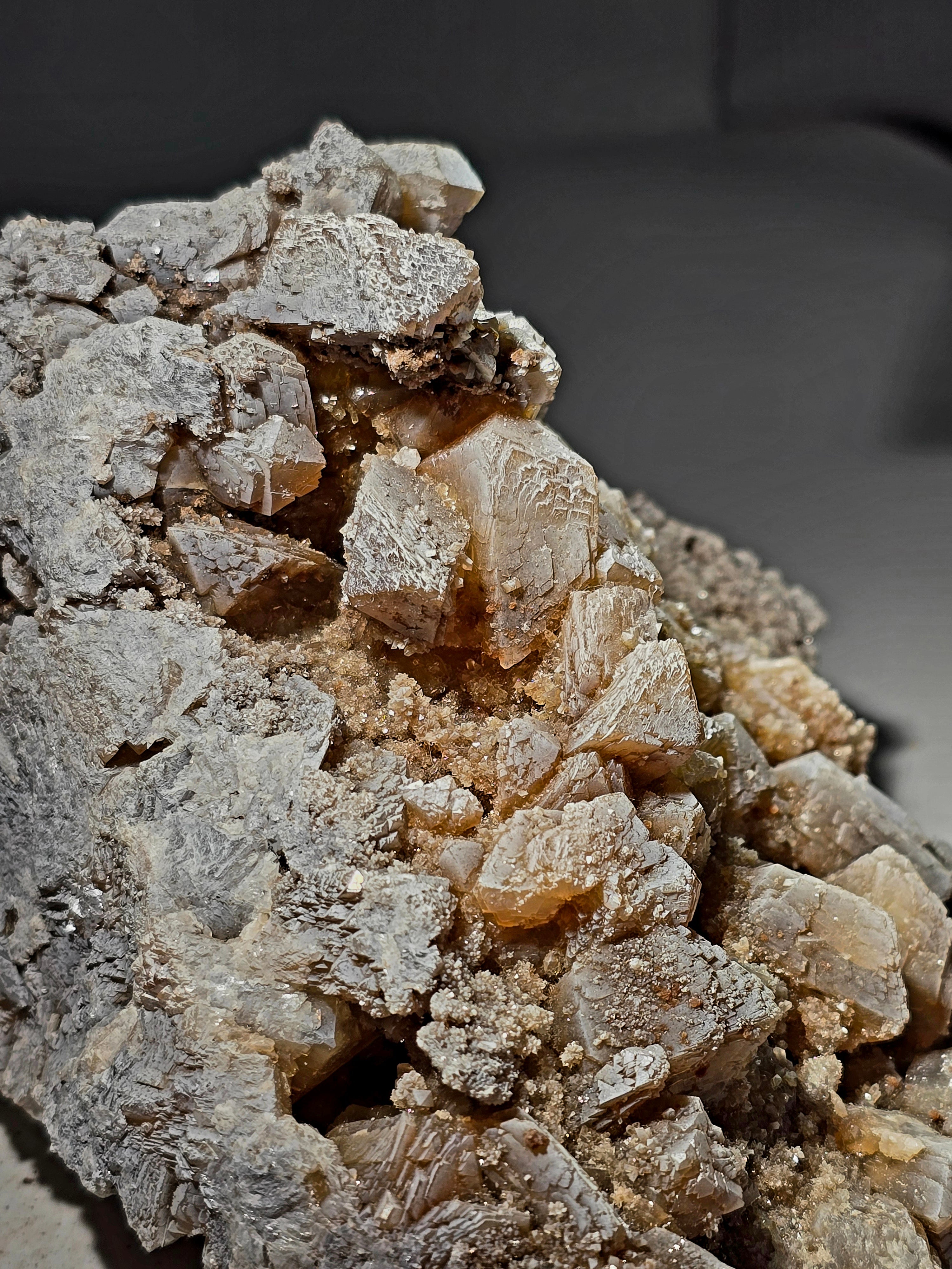 COLEMANITE (UNUSUAL MASSIVE CRYSTALS) (large cabinet)