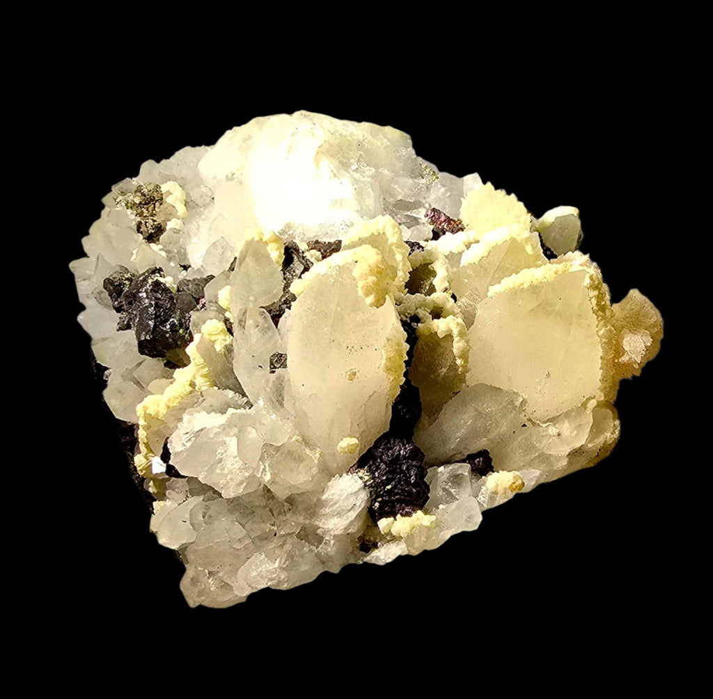CHALCOPYRITE, SPHALERITE, PYRITE, QUARTZ, CALCITE (large cabinet)