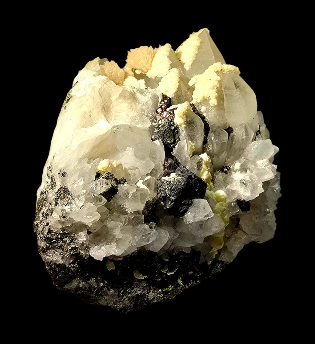 CHALCOPYRITE, SPHALERITE, PYRITE, QUARTZ, CALCITE (large cabinet)