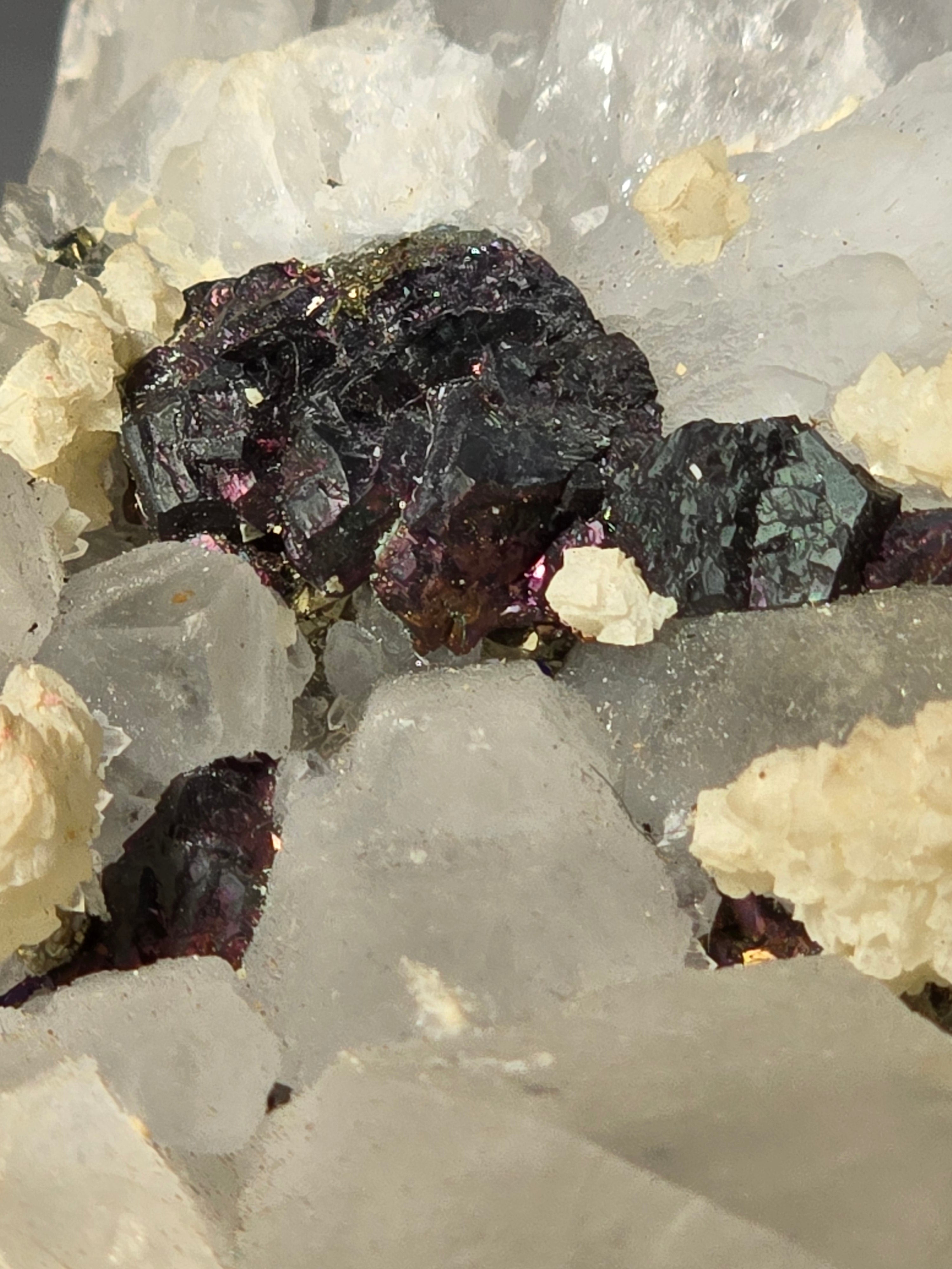CHALCOPYRITE, SPHALERITE, PYRITE, QUARTZ, CALCITE (large cabinet)