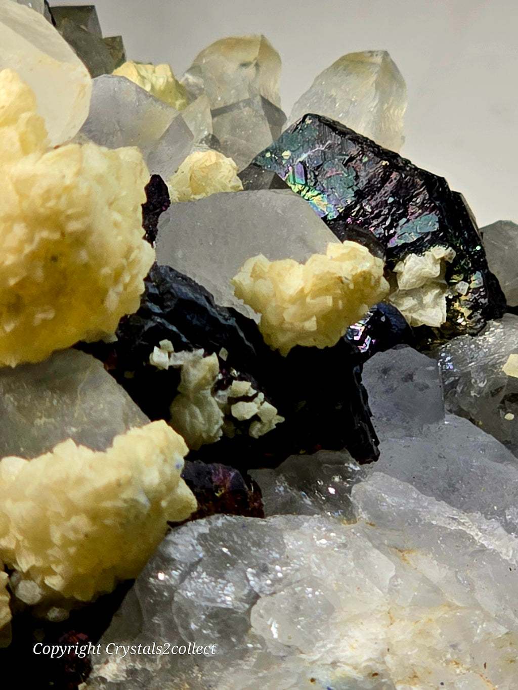 CHALCOPYRITE, SPHALERITE, PYRITE, QUARTZ, CALCITE (large cabinet)