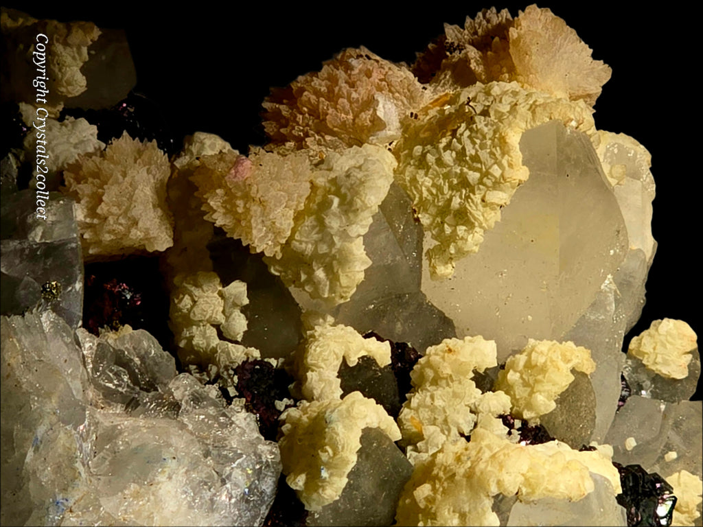 CHALCOPYRITE, SPHALERITE, PYRITE, QUARTZ, CALCITE (large cabinet)