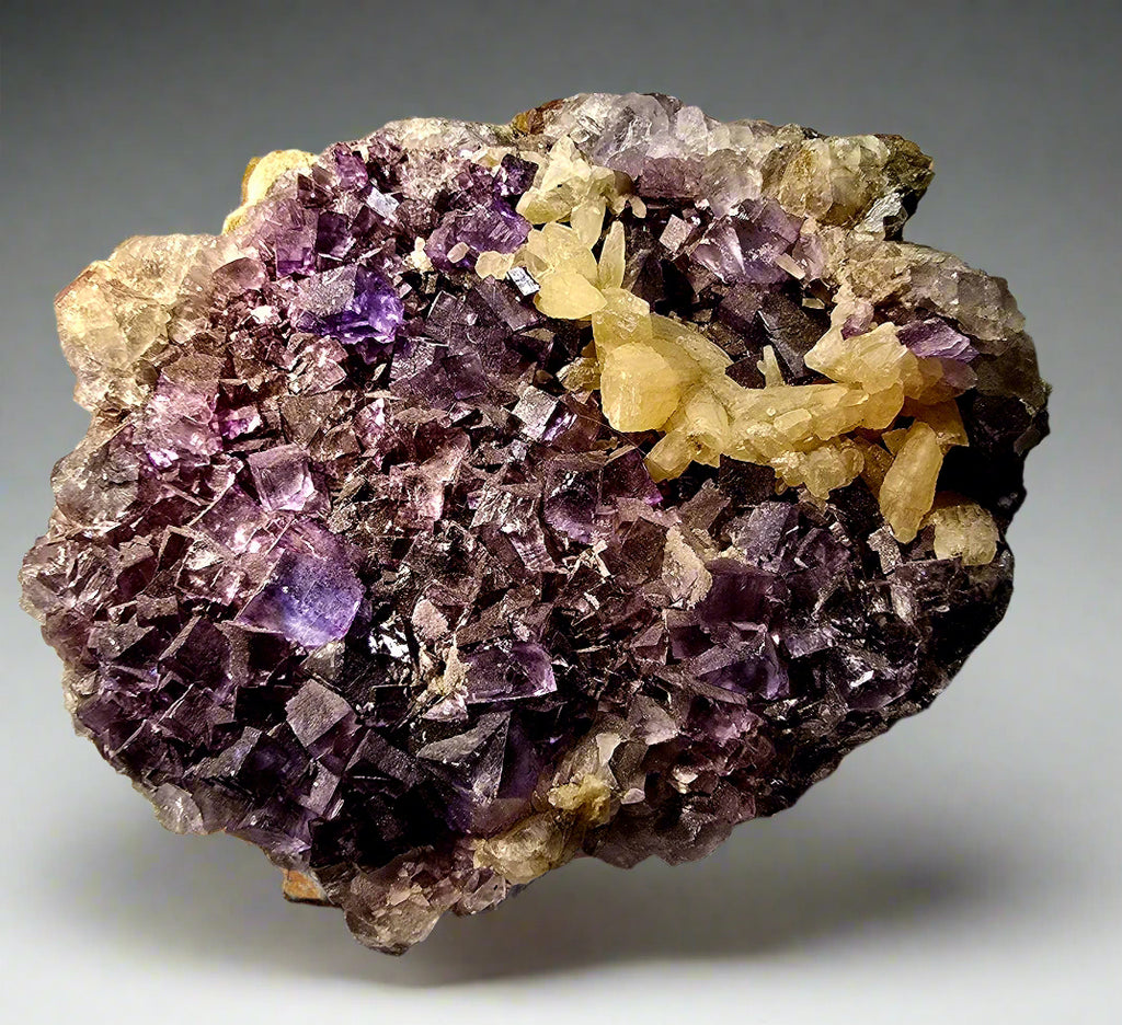FLUORITE on CALCITE (large cabinet)