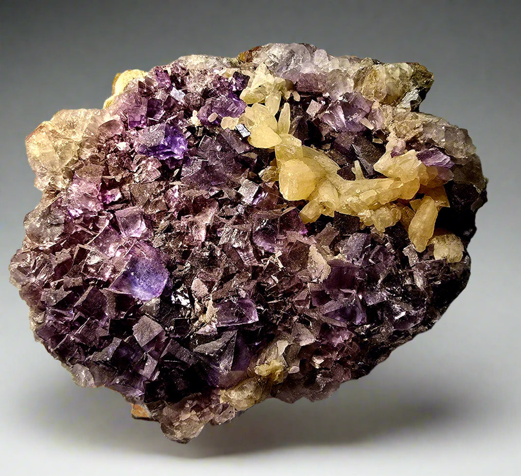 FLUORITE on CALCITE (large cabinet)