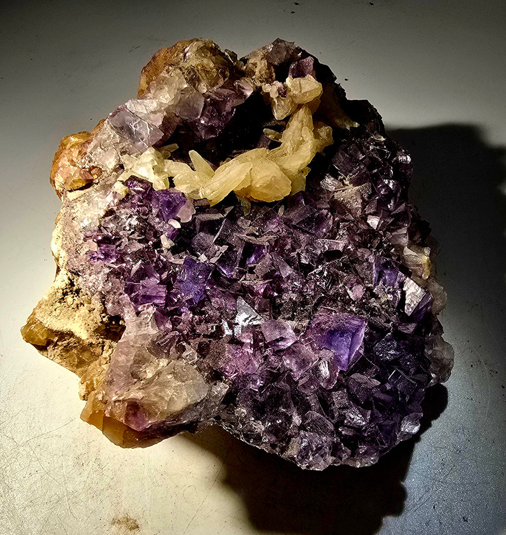FLUORITE on CALCITE (large cabinet)