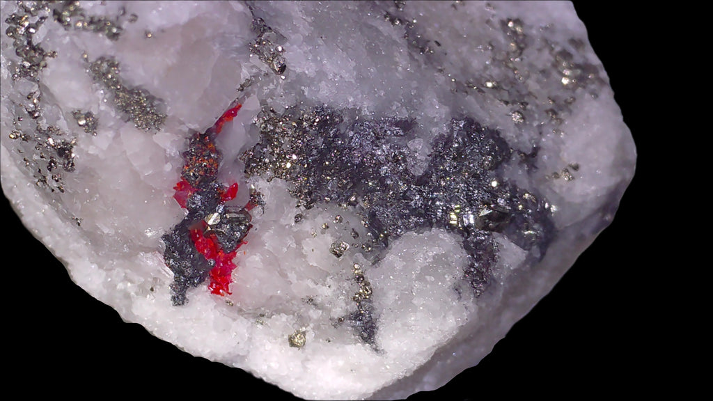 DUFRENOYSITE, BAUMHAUERITE with REALGAR (micro and miniature)
