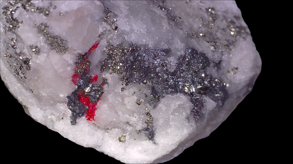 DUFRENOYSITE, BAUMHAUERITE with REALGAR (micro and miniature)