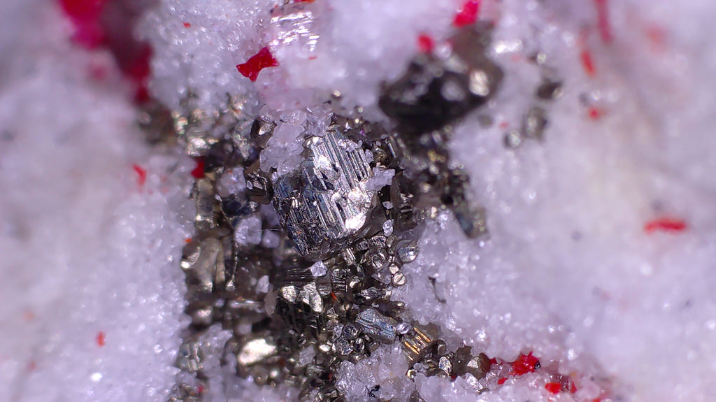 BAUMHAUERITE, SARTORITE AND REALGAR (MINIATURE, EXTREMELY RARE)