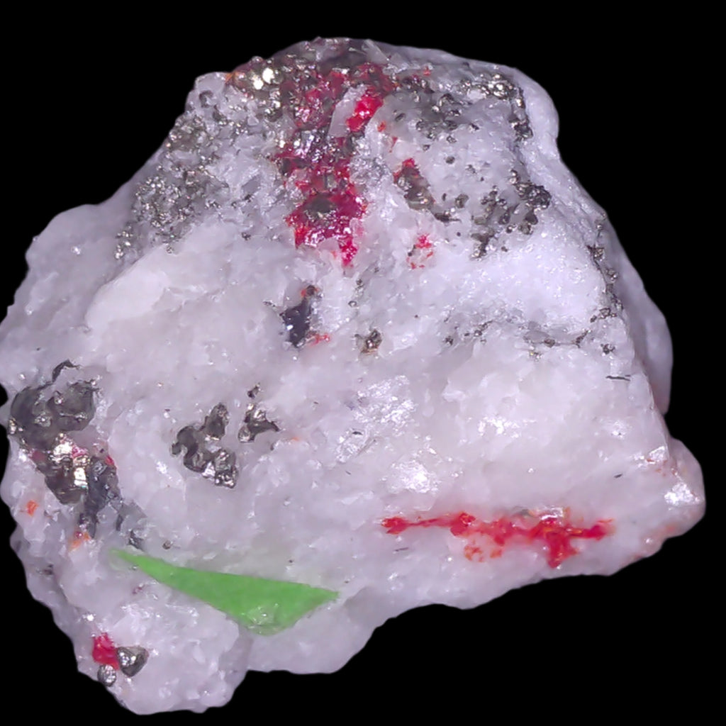 SMITHITE (REDDISH), DUFRENOYSITE (BLACK), REALGAR (micro, miniature)