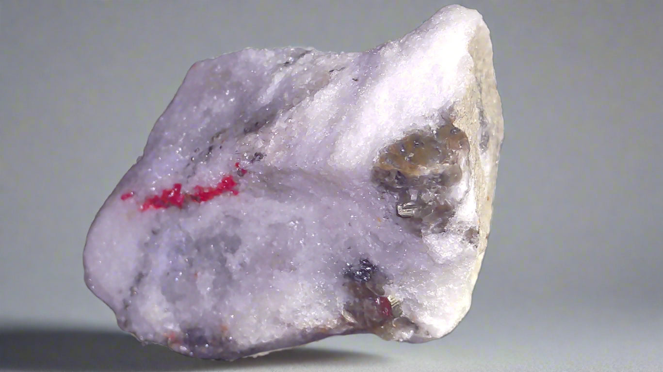 RATHITE, DUFRENOYSITE, REALGAR  (miniature)