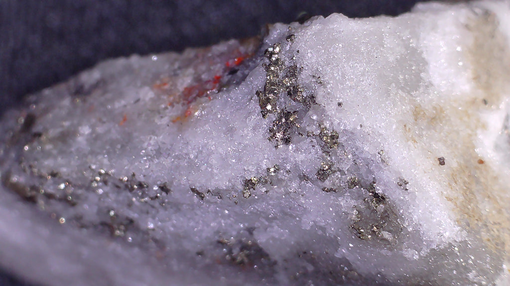 RATHITE, DUFRENOYSITE, REALGAR  (miniature)