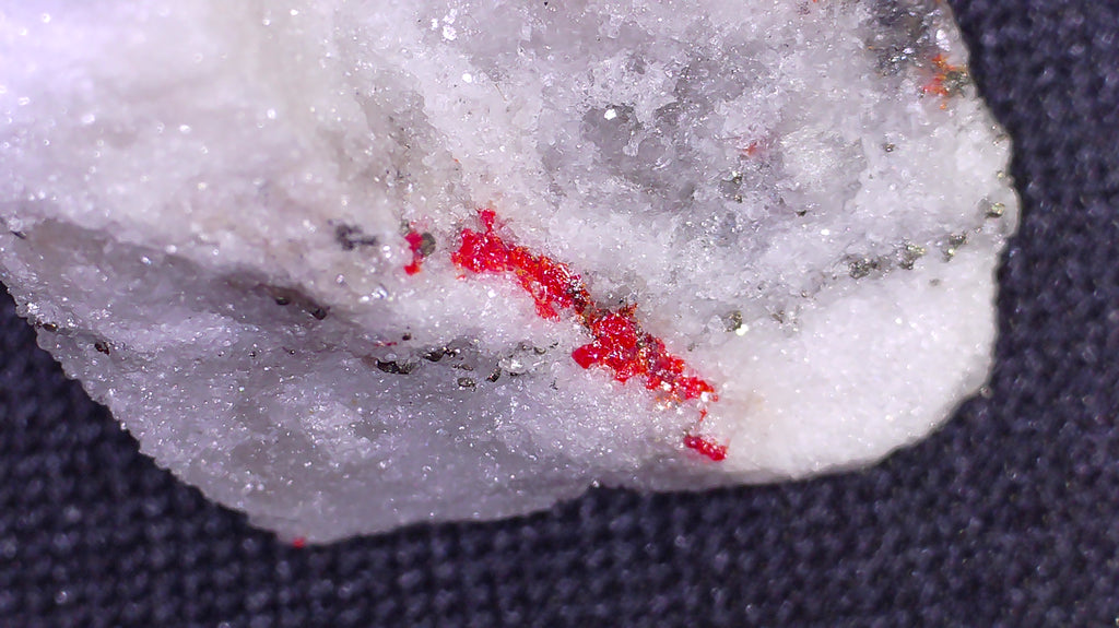 RATHITE, DUFRENOYSITE, REALGAR  (miniature)