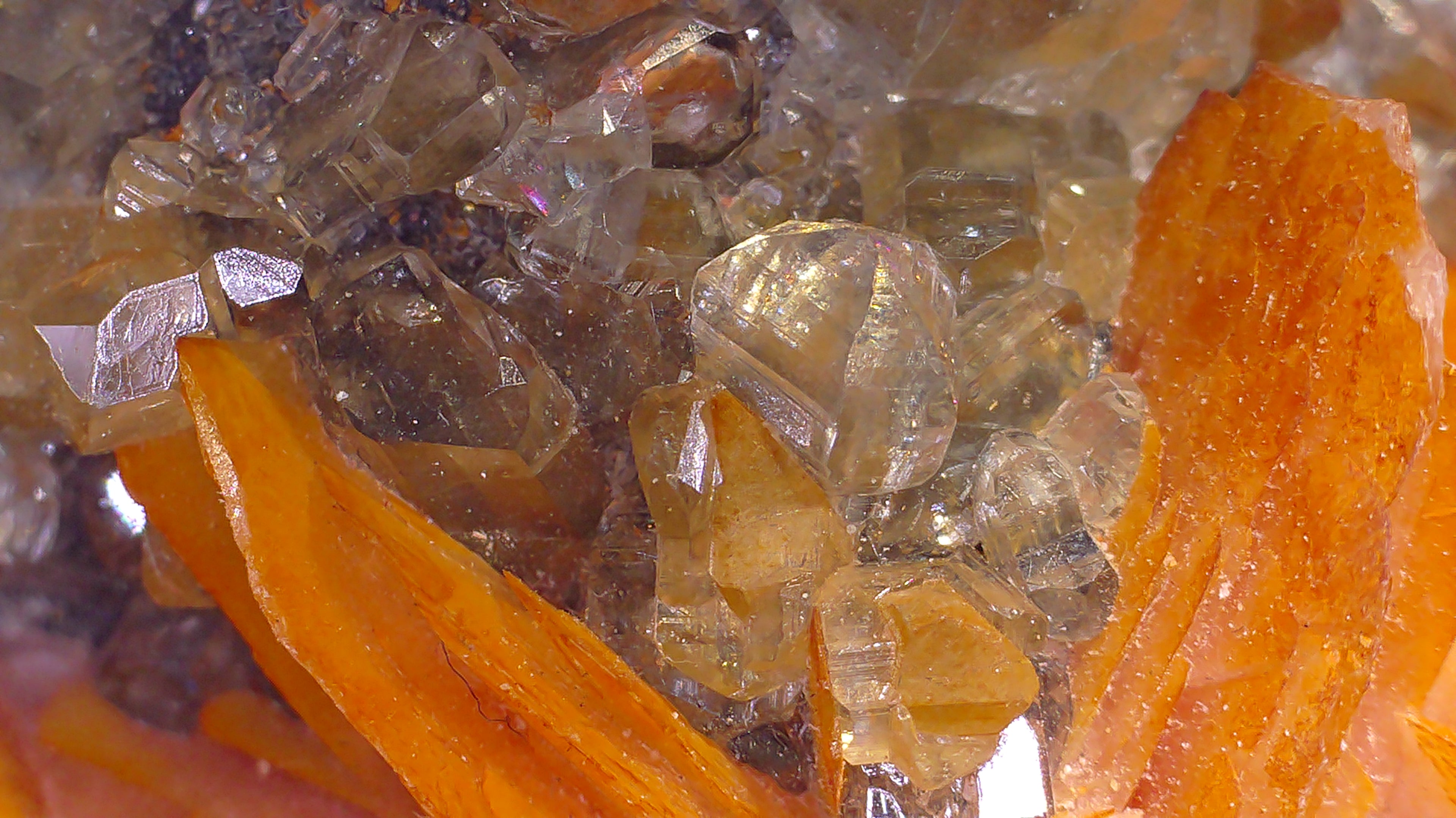 BARYTE, CERUSSITE and GALENA (miniature)