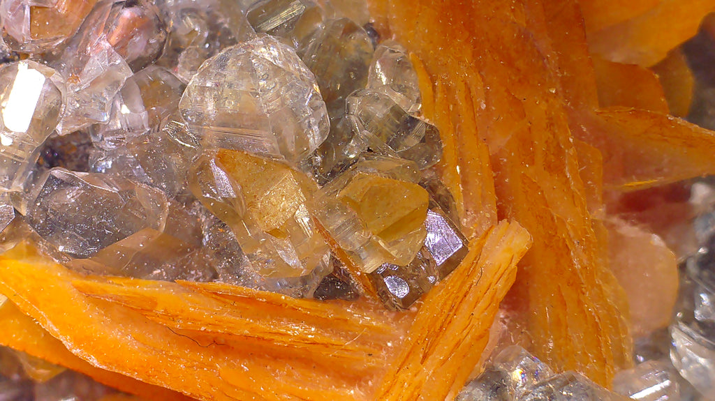 BARYTE, CERUSSITE and GALENA (miniature)