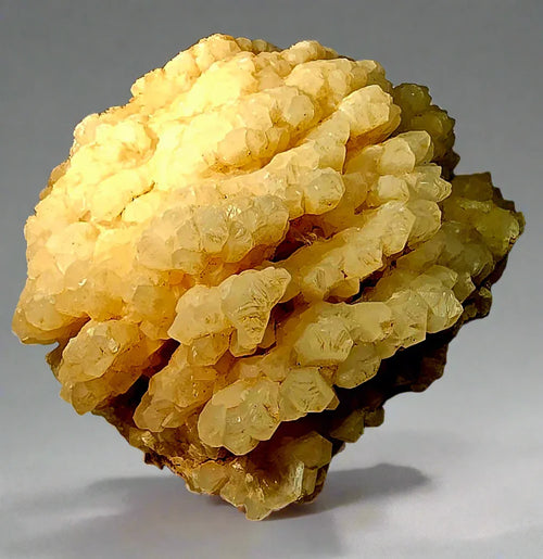 Calcite from Elmwood Mine, Tennessee - vibrant yellow crystal cluster, mineral specimen for collectors