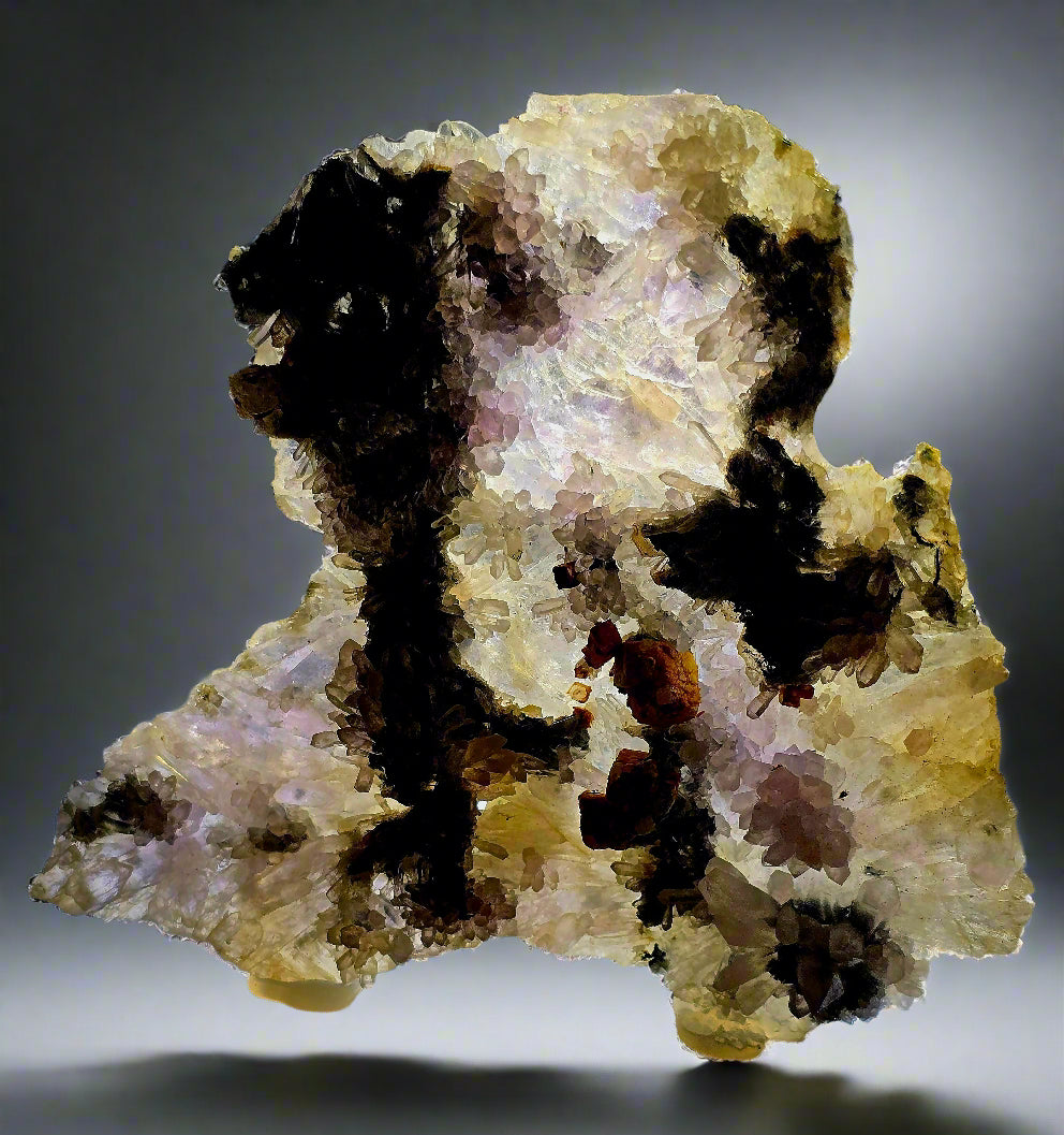 AMETHYST, CALCITE, QUARTZ, COPPER MINERALS (cabinet)