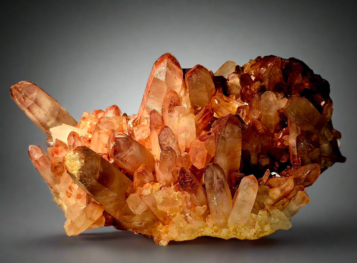 QUARTZ CLUSTER WITH HEMATITE (large cabinet)