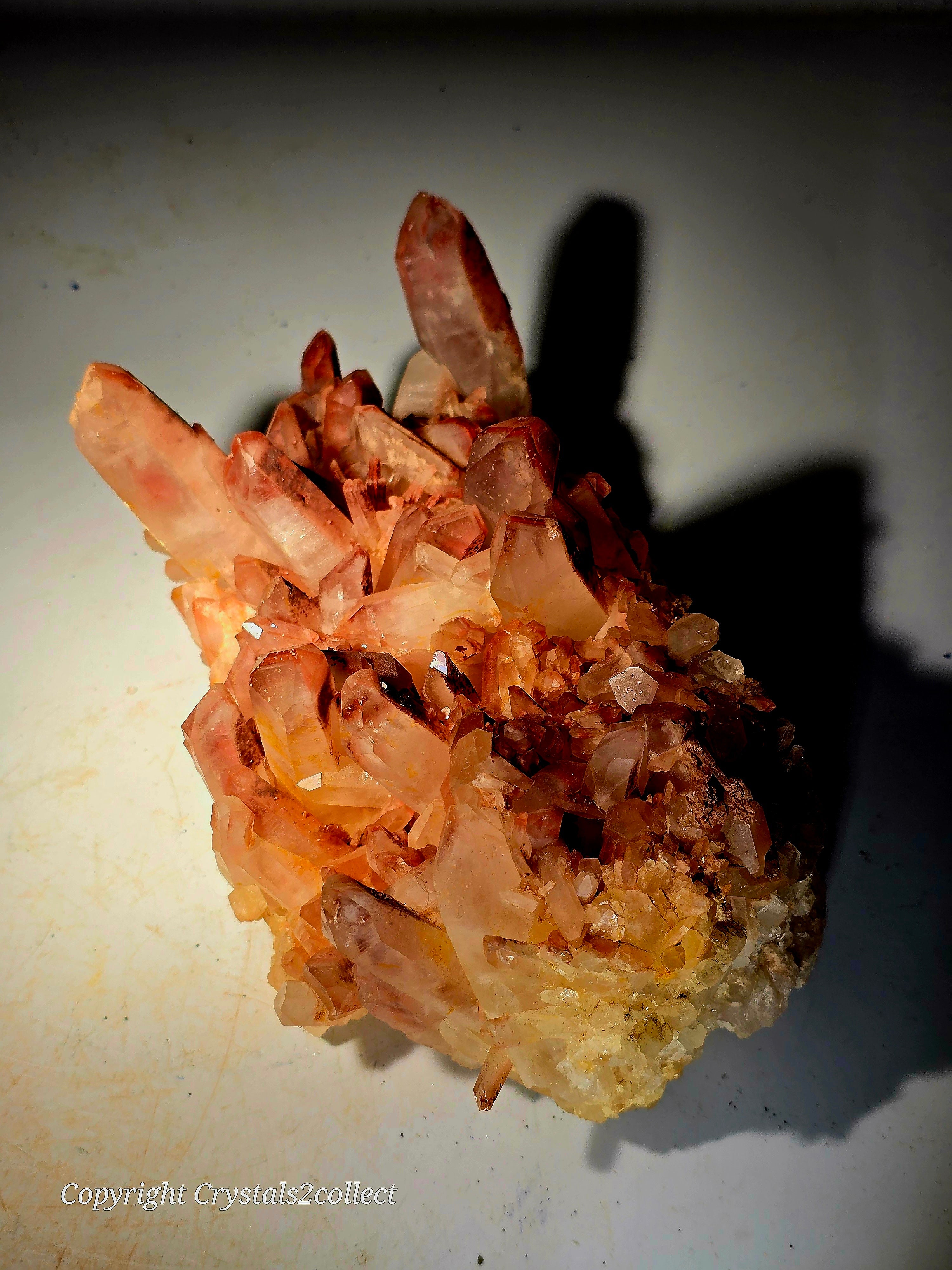 QUARTZ CLUSTER WITH HEMATITE (large cabinet)