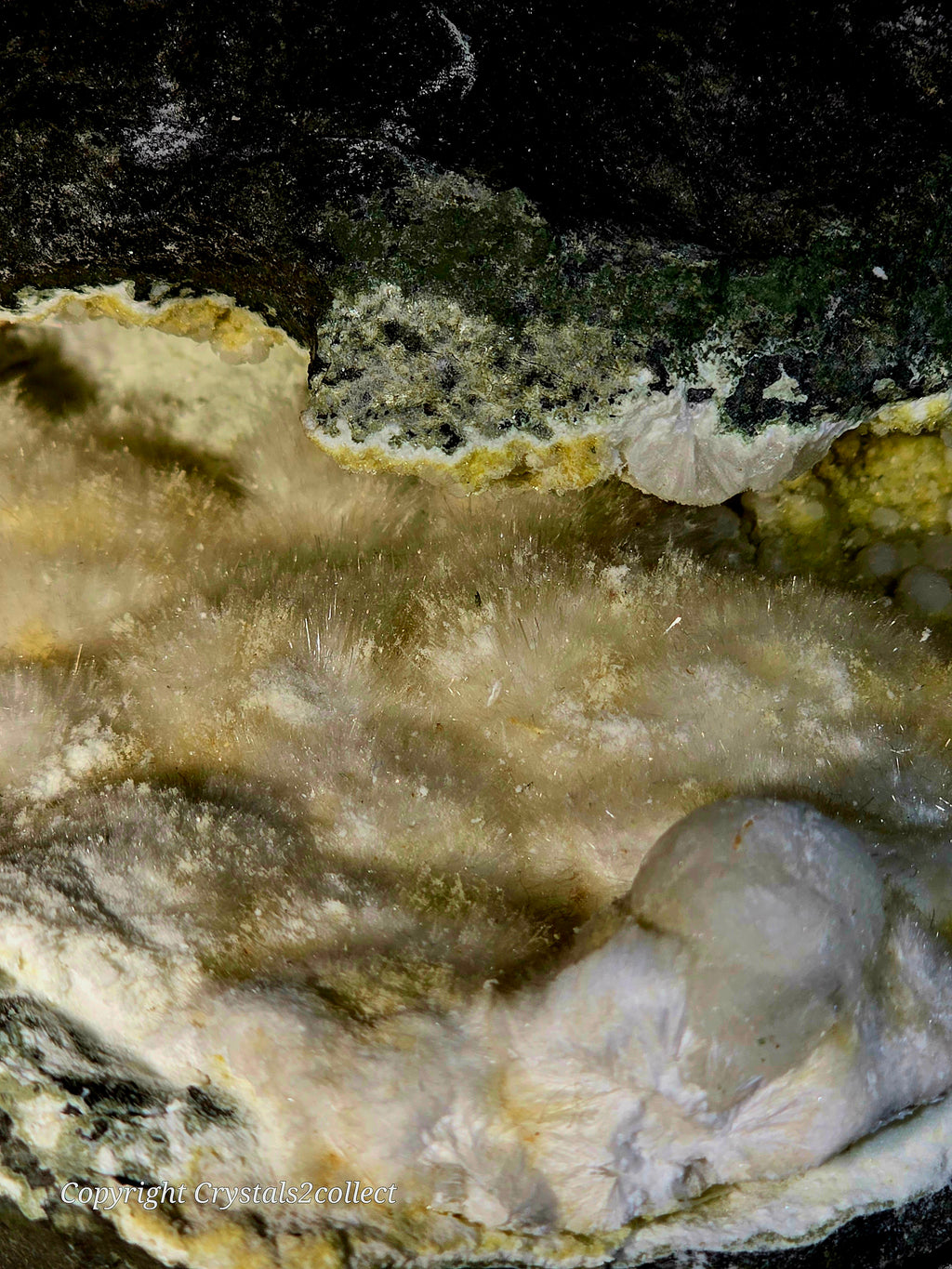 OKENITE, ARAGONITE GEODE (very large cabinet)
