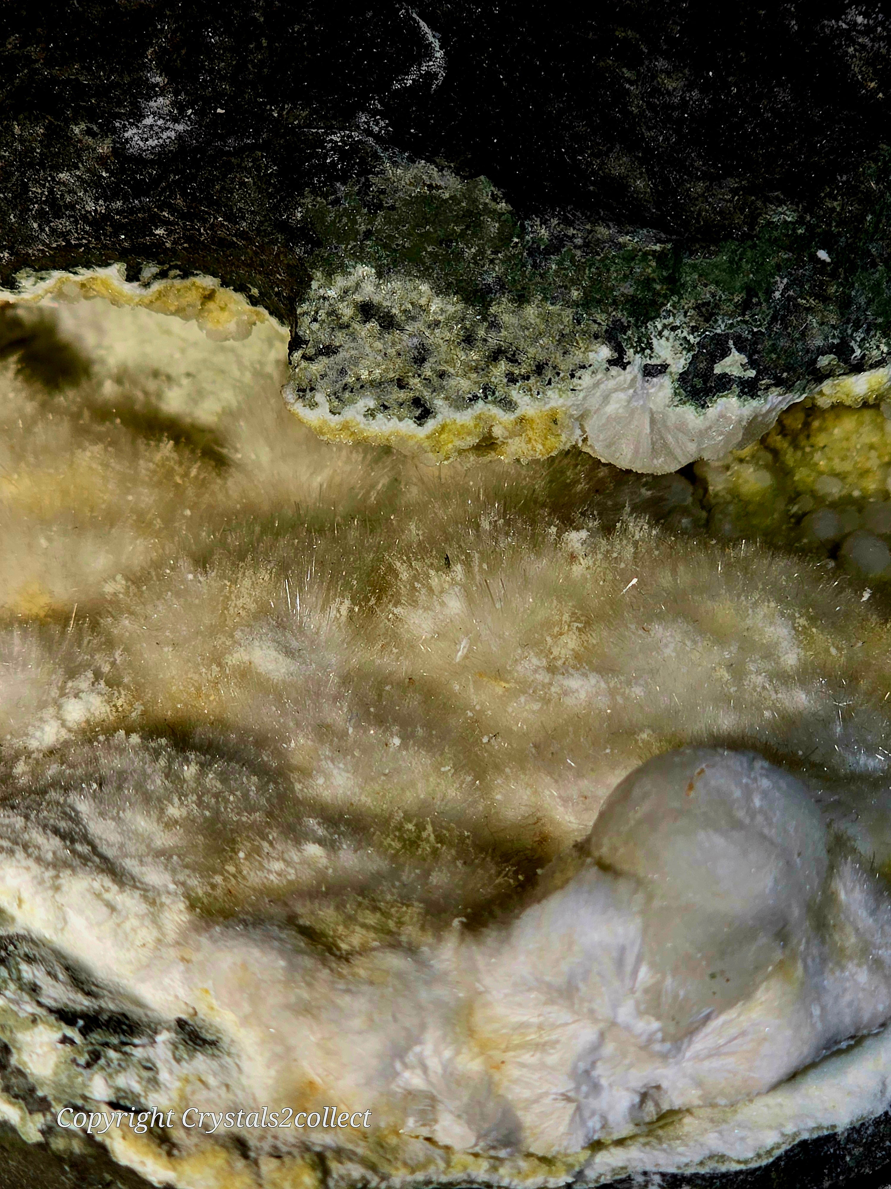 OKENITE, ARAGONITE GEODE (very large cabinet)