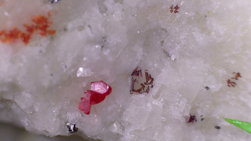 SMITHITE, DUFRENOYSITE, REALGAR, HUTCHENSONITE (micro, miniature)