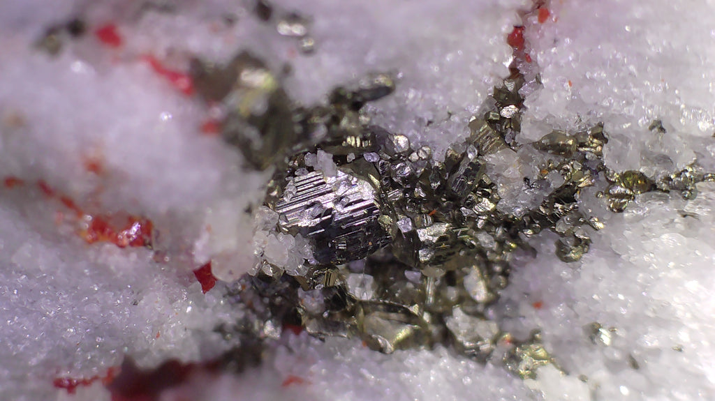 BAUMHAUERITE, SARTORITE AND REALGAR (MINIATURE, EXTREMELY RARE)