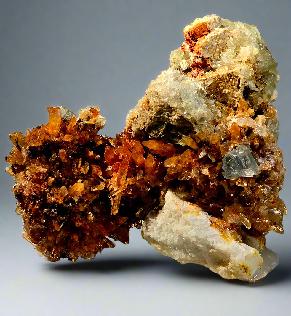 CREEDITE with FLUORITE (small cabinet)