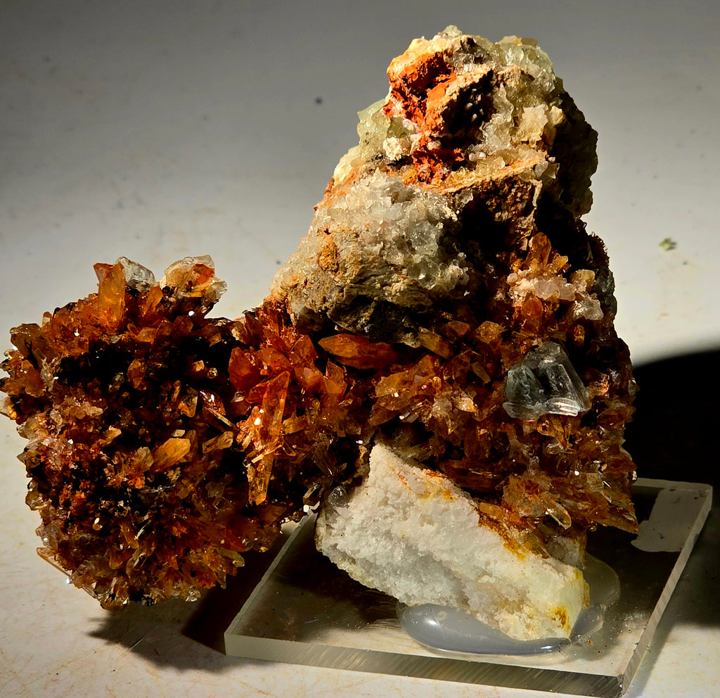 CREEDITE with FLUORITE (small cabinet)