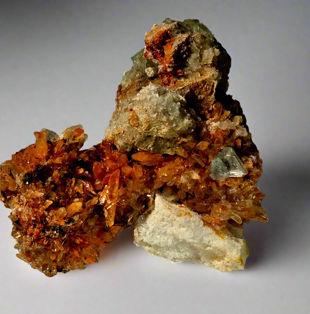 CREEDITE with FLUORITE (small cabinet)