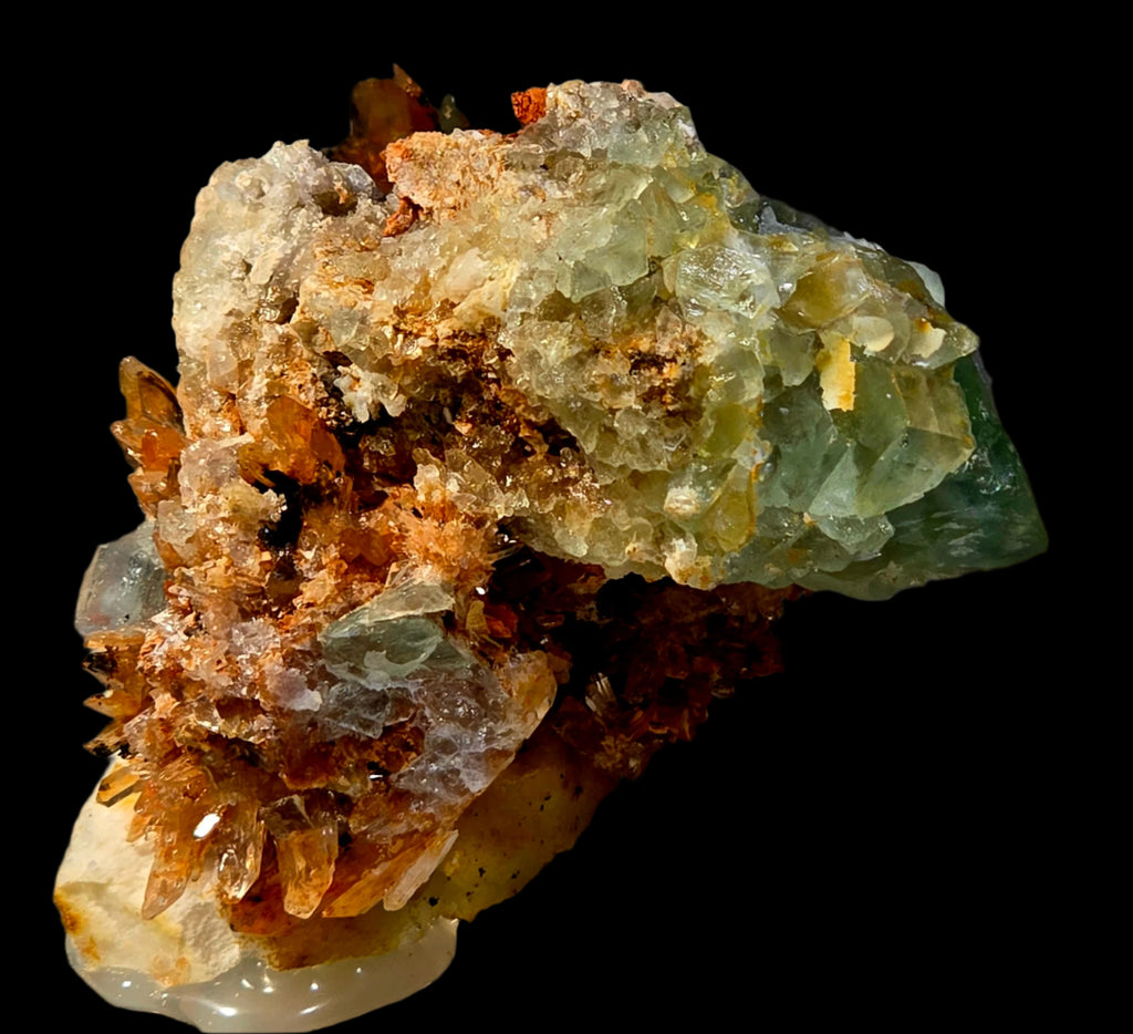 CREEDITE with FLUORITE (small cabinet)