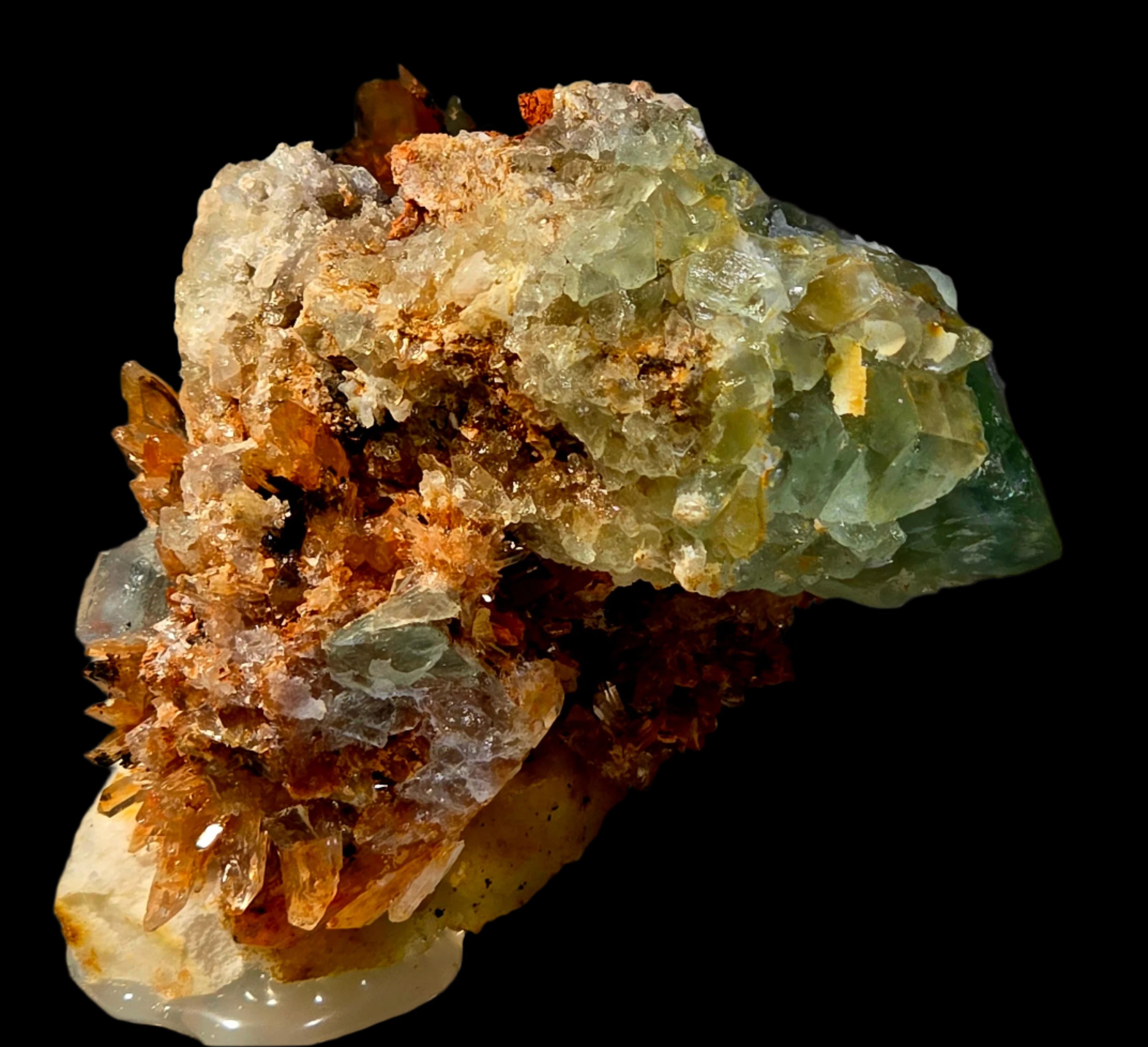 CREEDITE with FLUORITE (small cabinet)