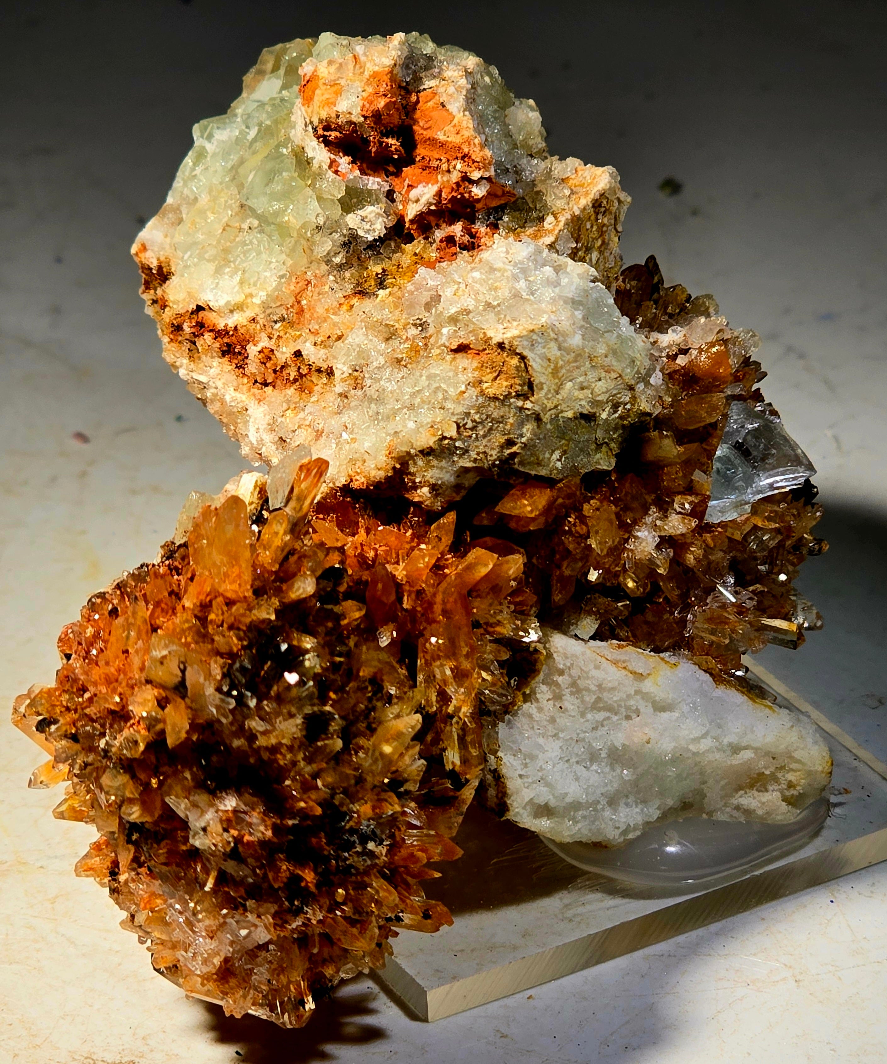 CREEDITE with FLUORITE (small cabinet)