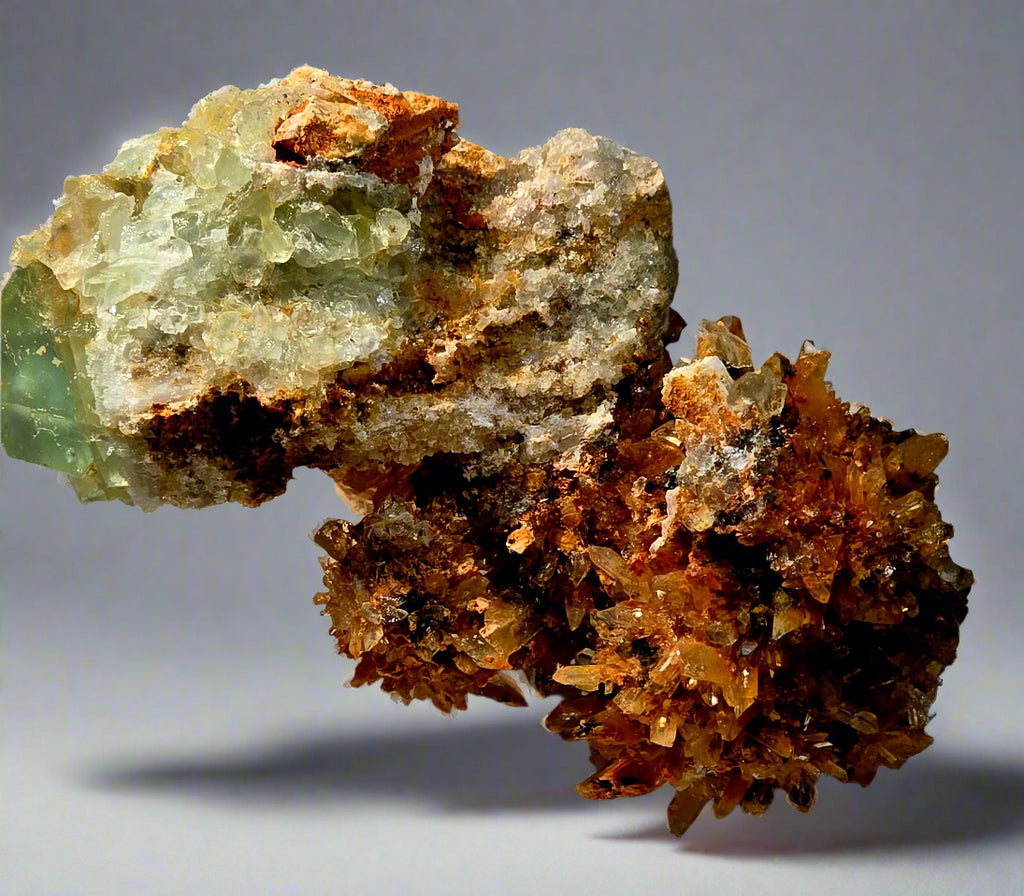 CREEDITE with FLUORITE (small cabinet)