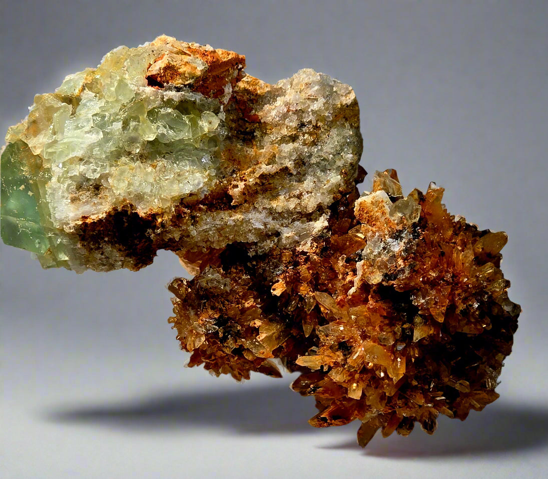 CREEDITE with FLUORITE (small cabinet)