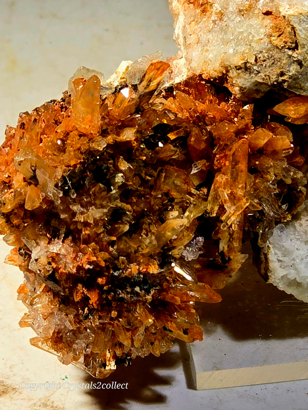 CREEDITE with FLUORITE (small cabinet)