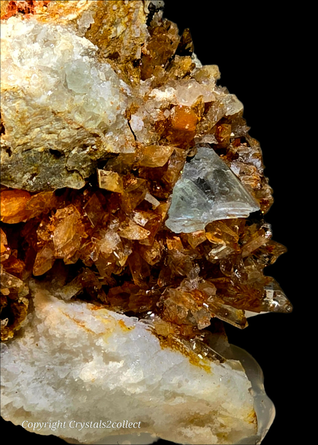 CREEDITE with FLUORITE (small cabinet)