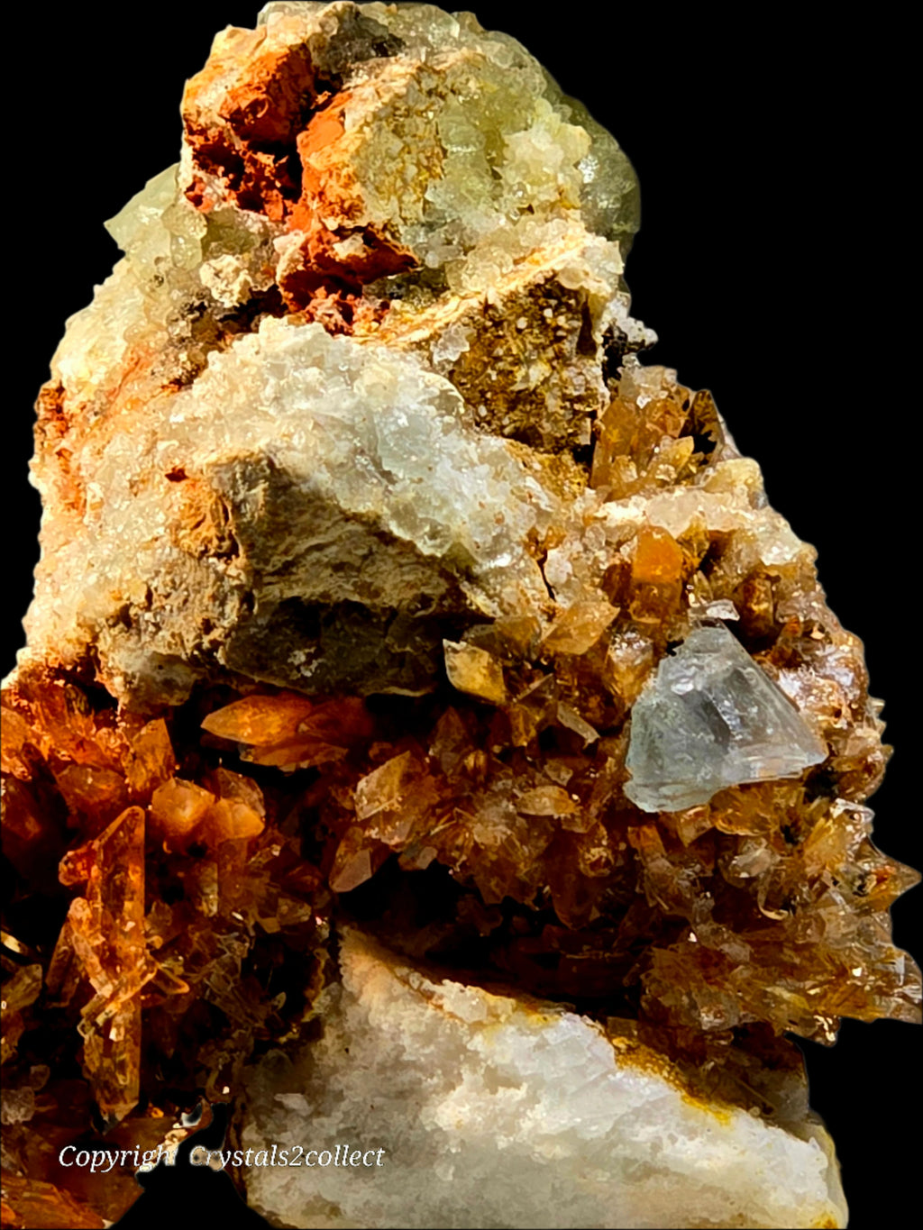 CREEDITE with FLUORITE (small cabinet)