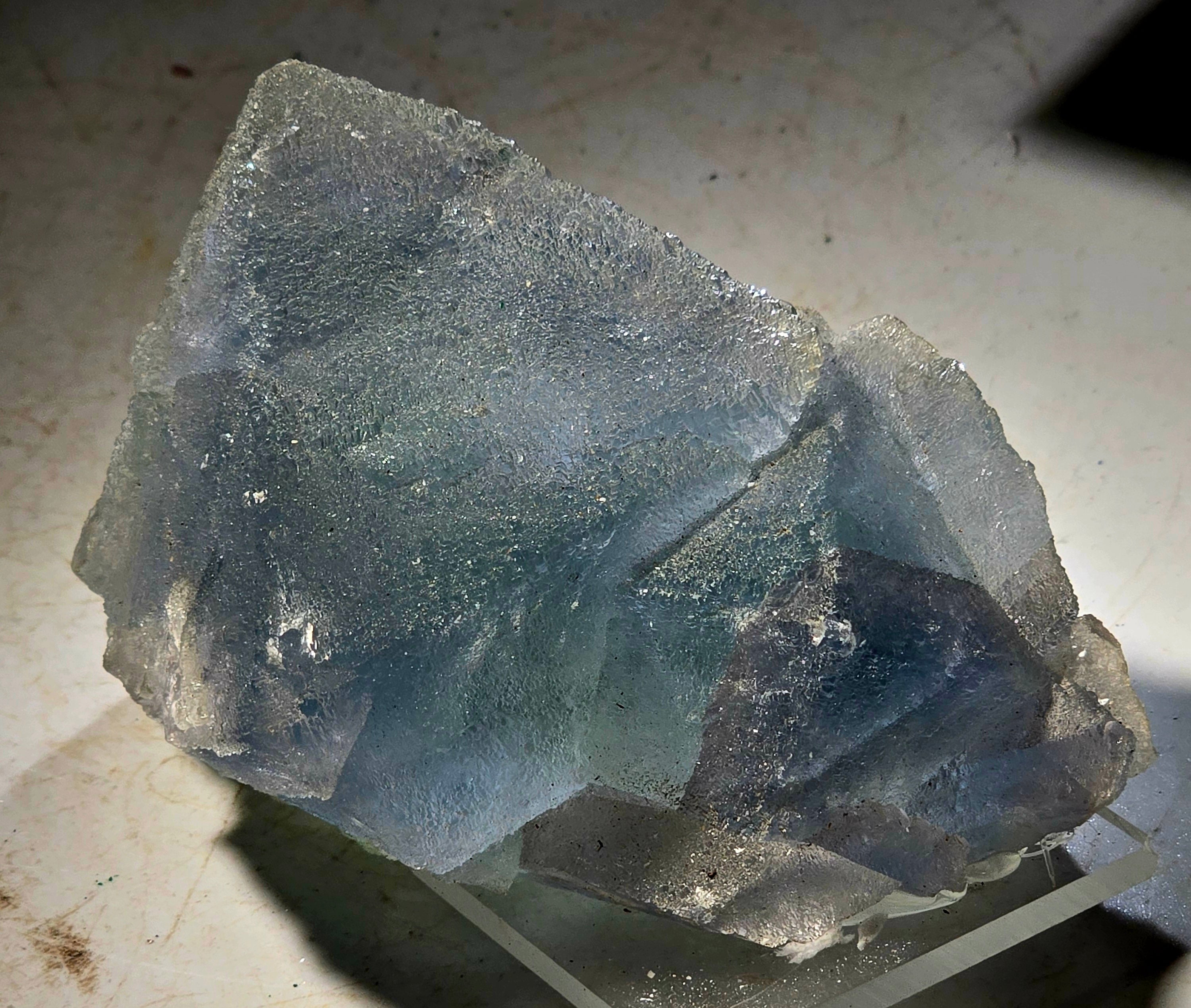 FLUORITE "FROSTED" BLUE (small cabinet)