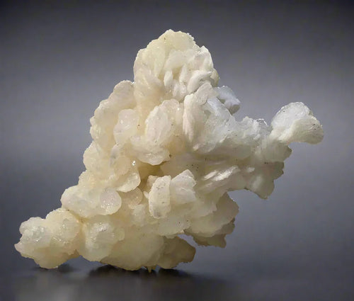 White aragonite crystal cluster from classic locality, mineral specimen for collectors